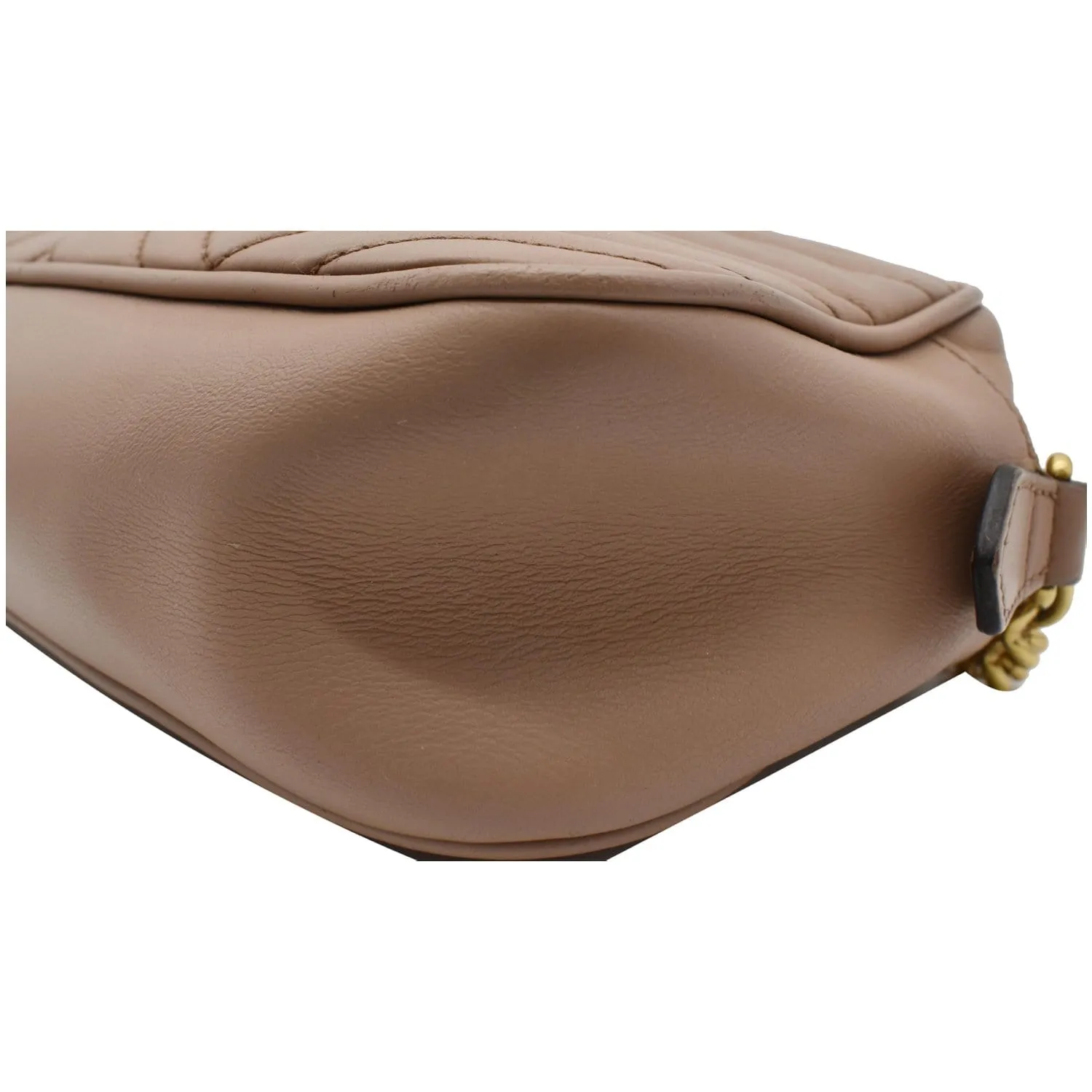 GUCCI GG Marmont Small Matelasse Leather Crossbody Bag Brown 447632 - 15% OFF