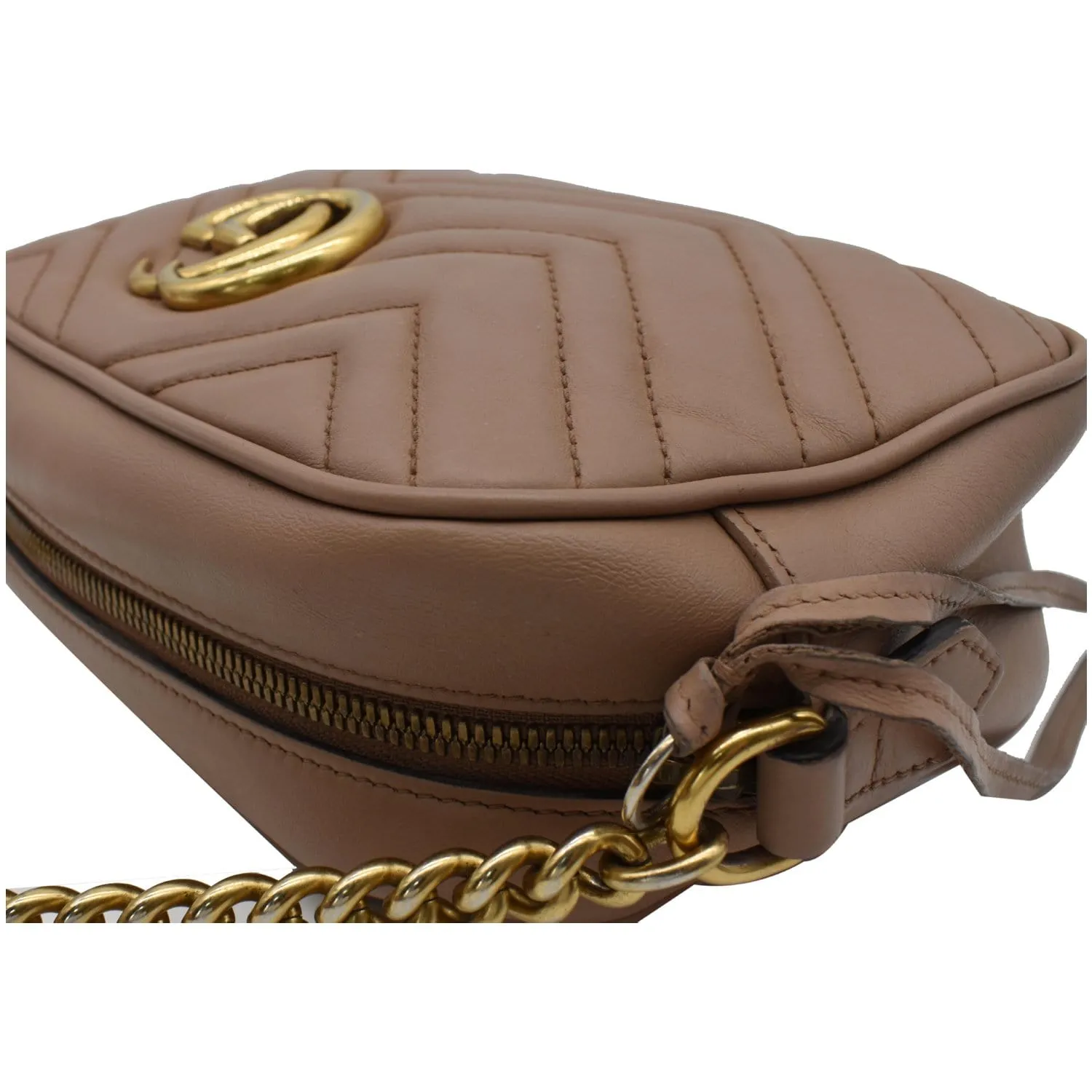 GUCCI GG Marmont Small Matelasse Leather Crossbody Bag Brown 447632 - 15% OFF
