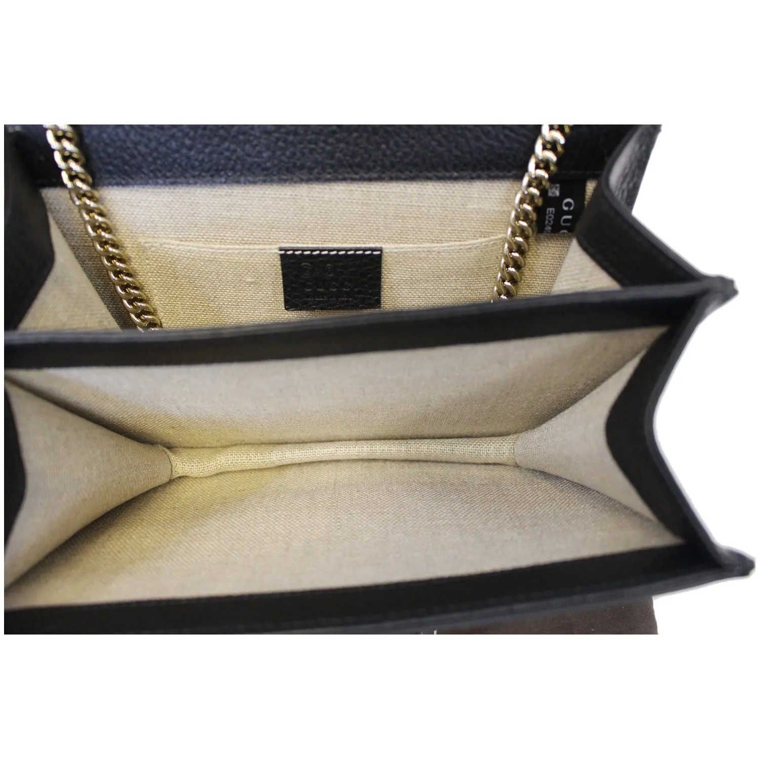 GUCCI Interlocking GG Leather Crossbody Bag Black 510304