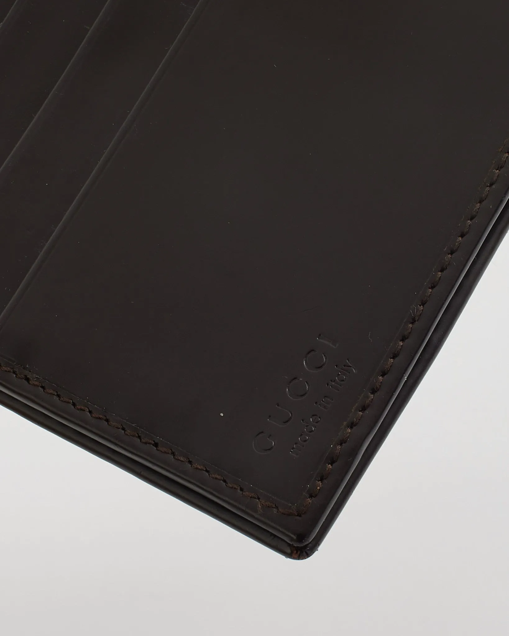 Gucci Men's Brown Leather G Compact Wallet