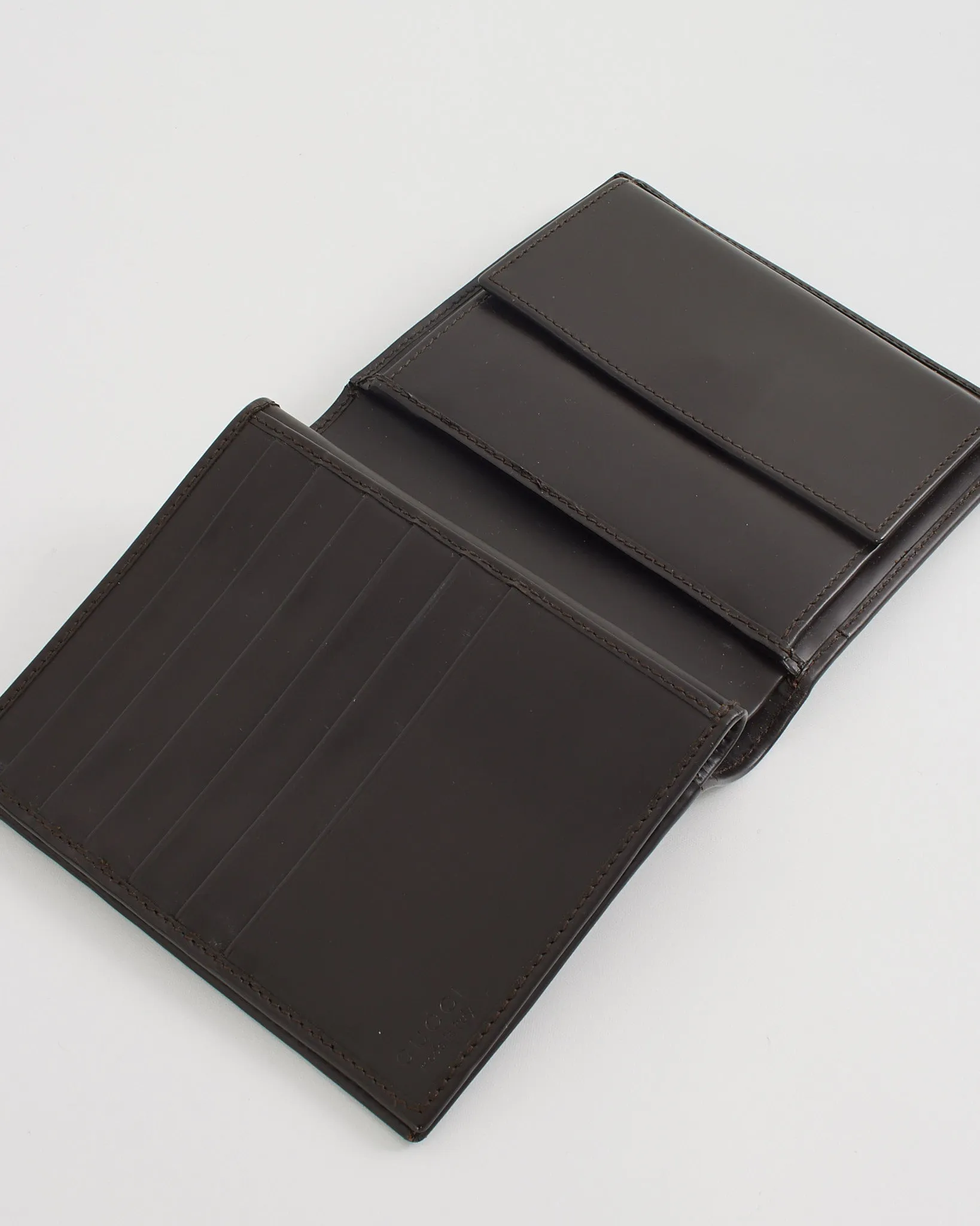 Gucci Men's Brown Leather G Compact Wallet