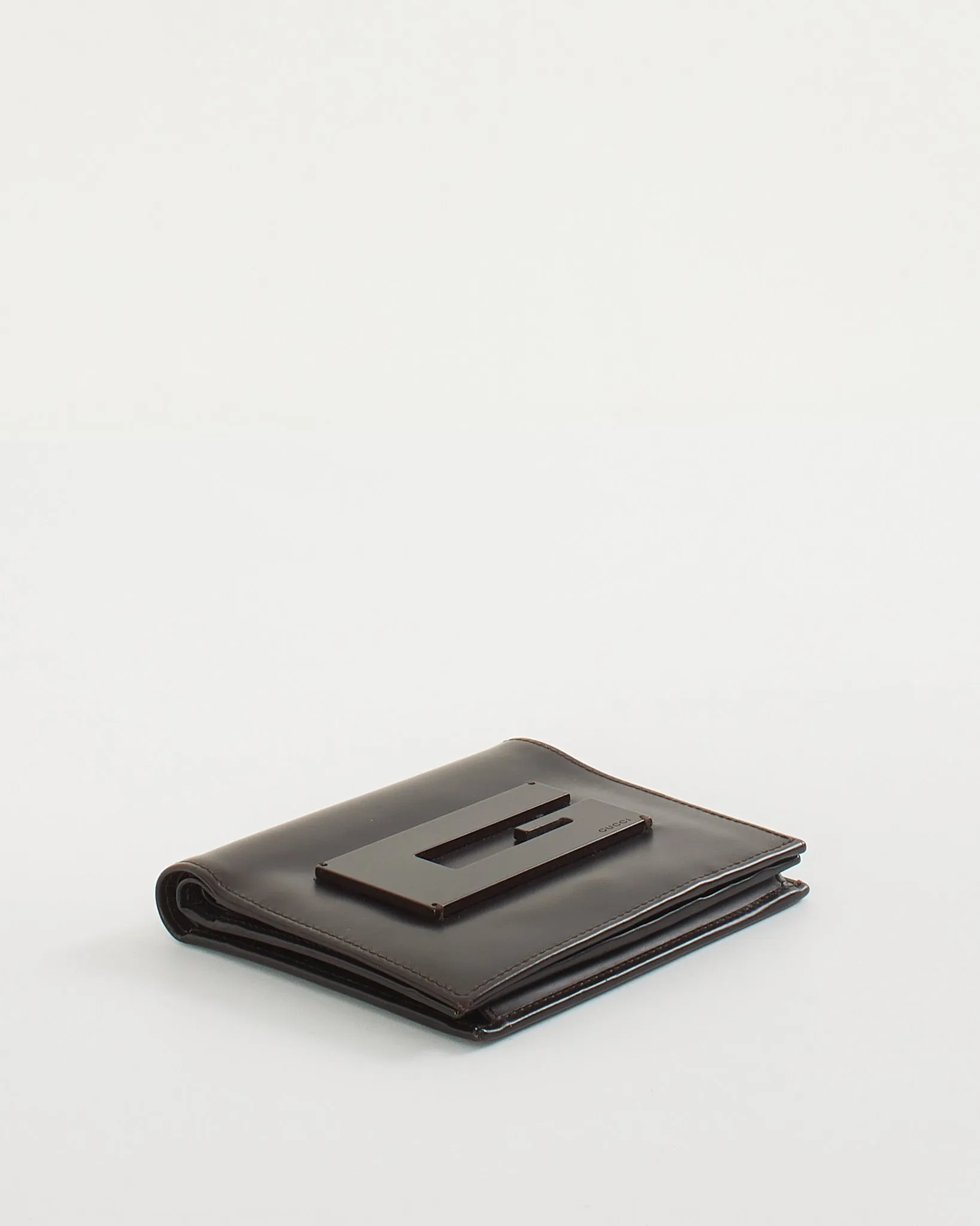 Gucci Men's Brown Leather G Compact Wallet