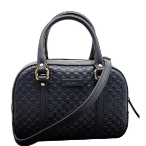 GUCCI Microguccissima Small Leather Crossbody Bag Blue 510289