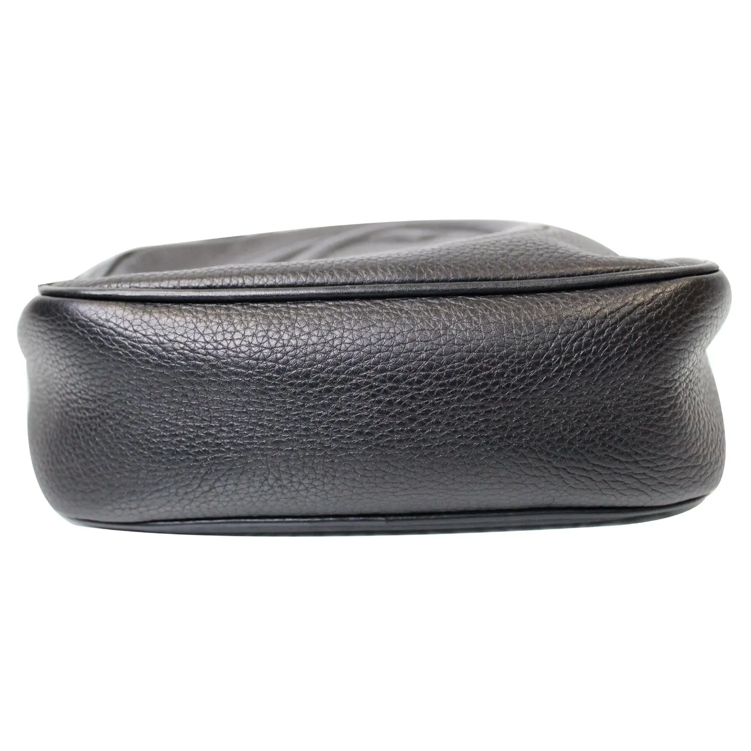 GUCCI Soho Disco Pebbled Leather Small Crossbody Bag Black 308364
