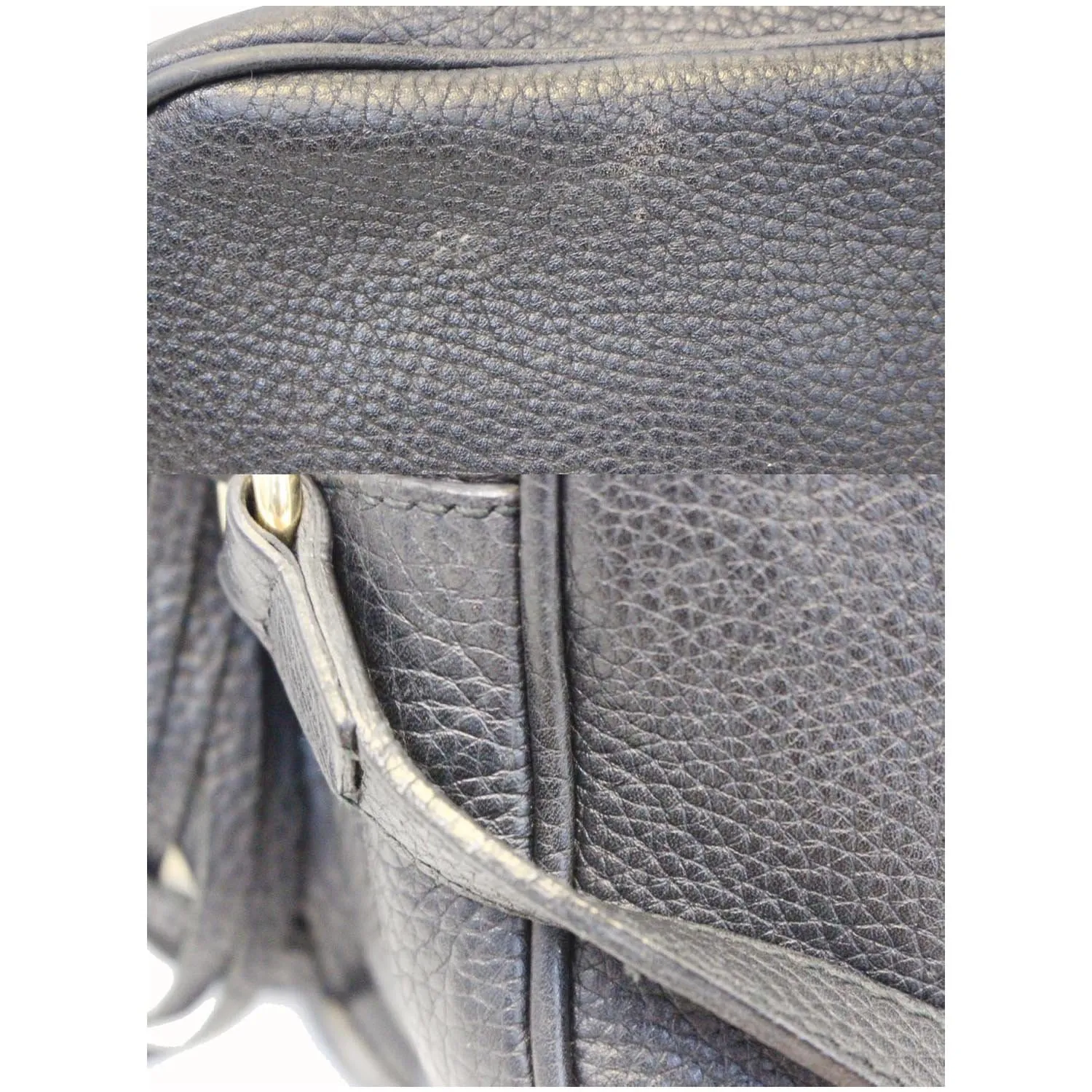 GUCCI Soho Disco Pebbled Leather Small Crossbody Bag Black
