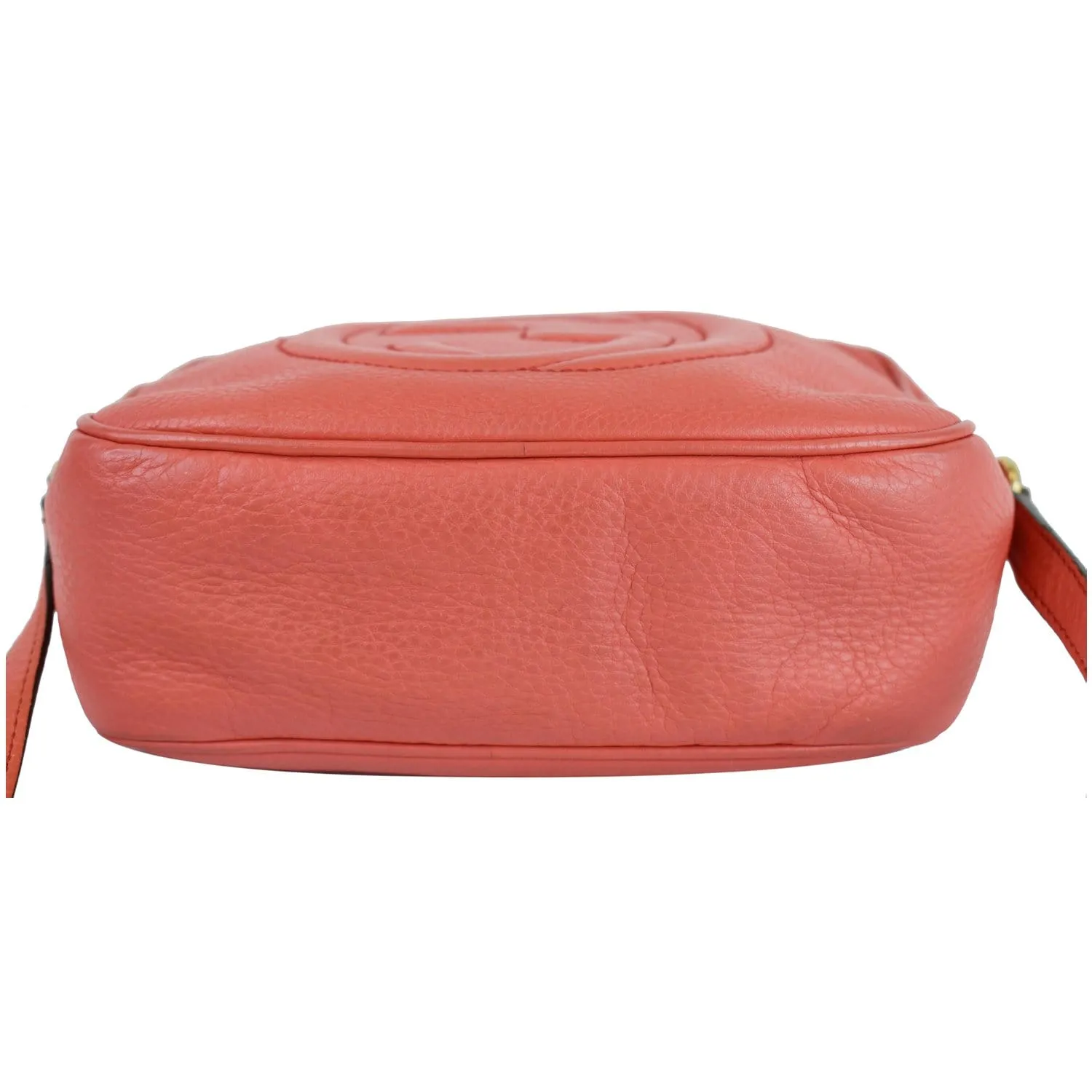 GUCCI Soho Disco Pebbled Leather Small Crossbody Bag Coral 308364 - 15% OFF