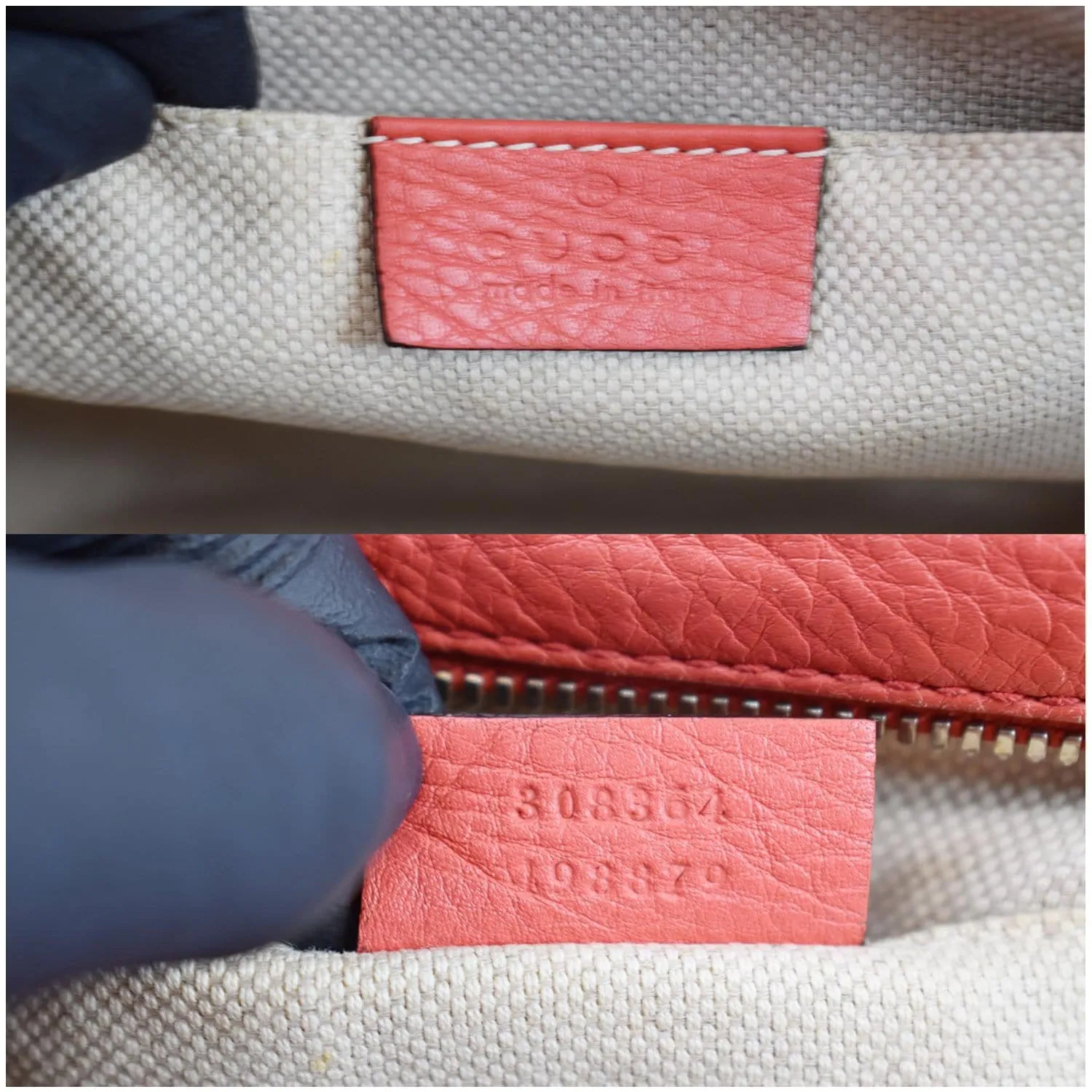 GUCCI Soho Disco Pebbled Leather Small Crossbody Bag Coral 308364 - 15% OFF