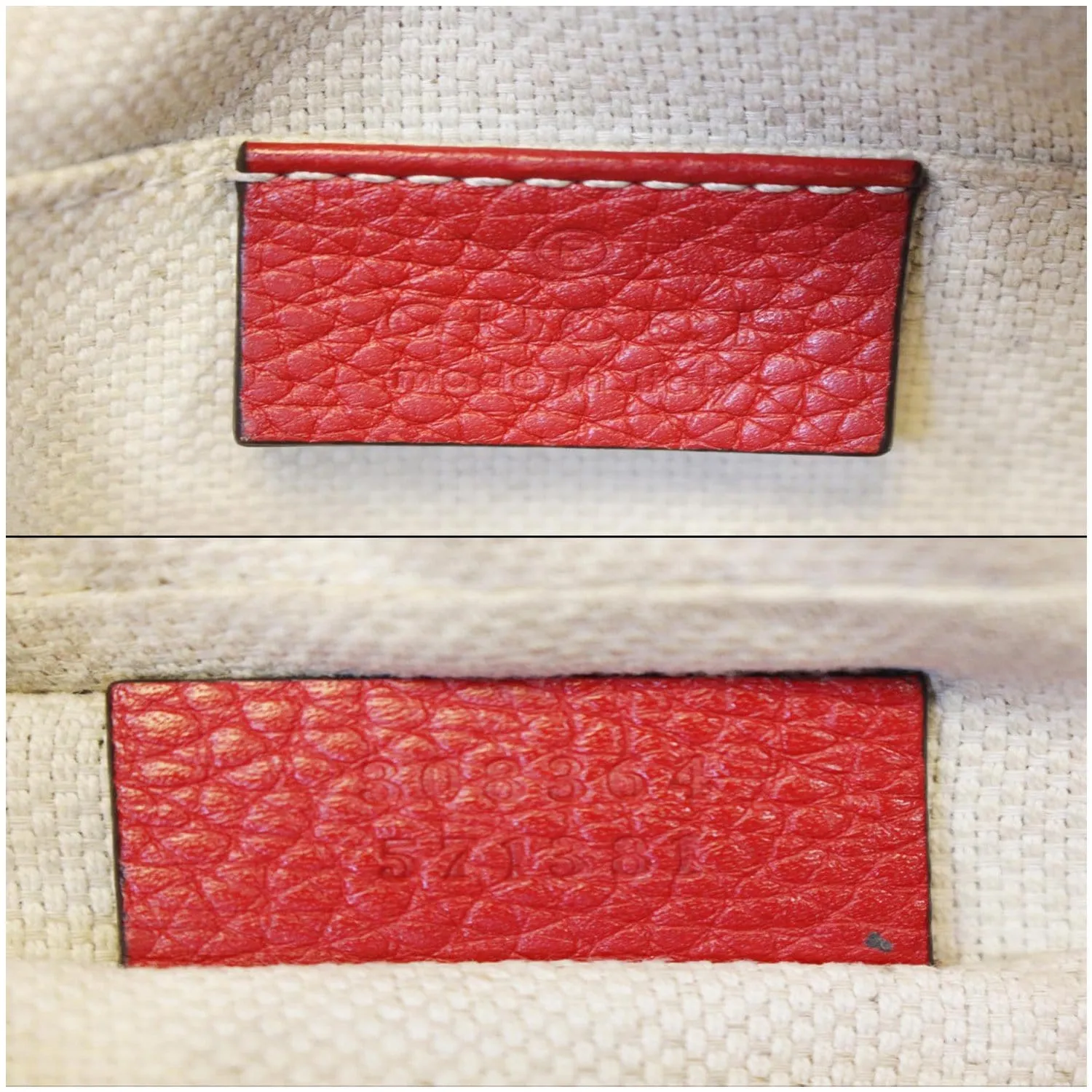 GUCCI Soho Disco Pebbled Leather Small Crossbody Bag Red