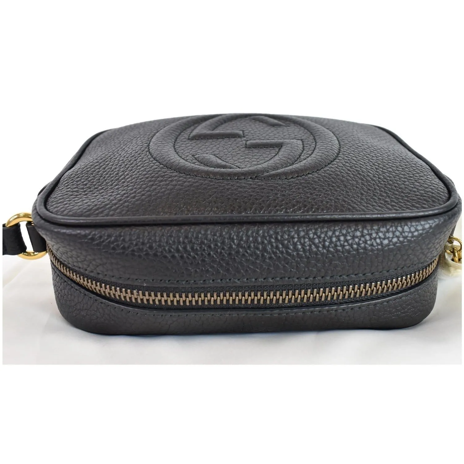 GUCCI Soho Disco Small Leather Crossbody Bag Black 347994