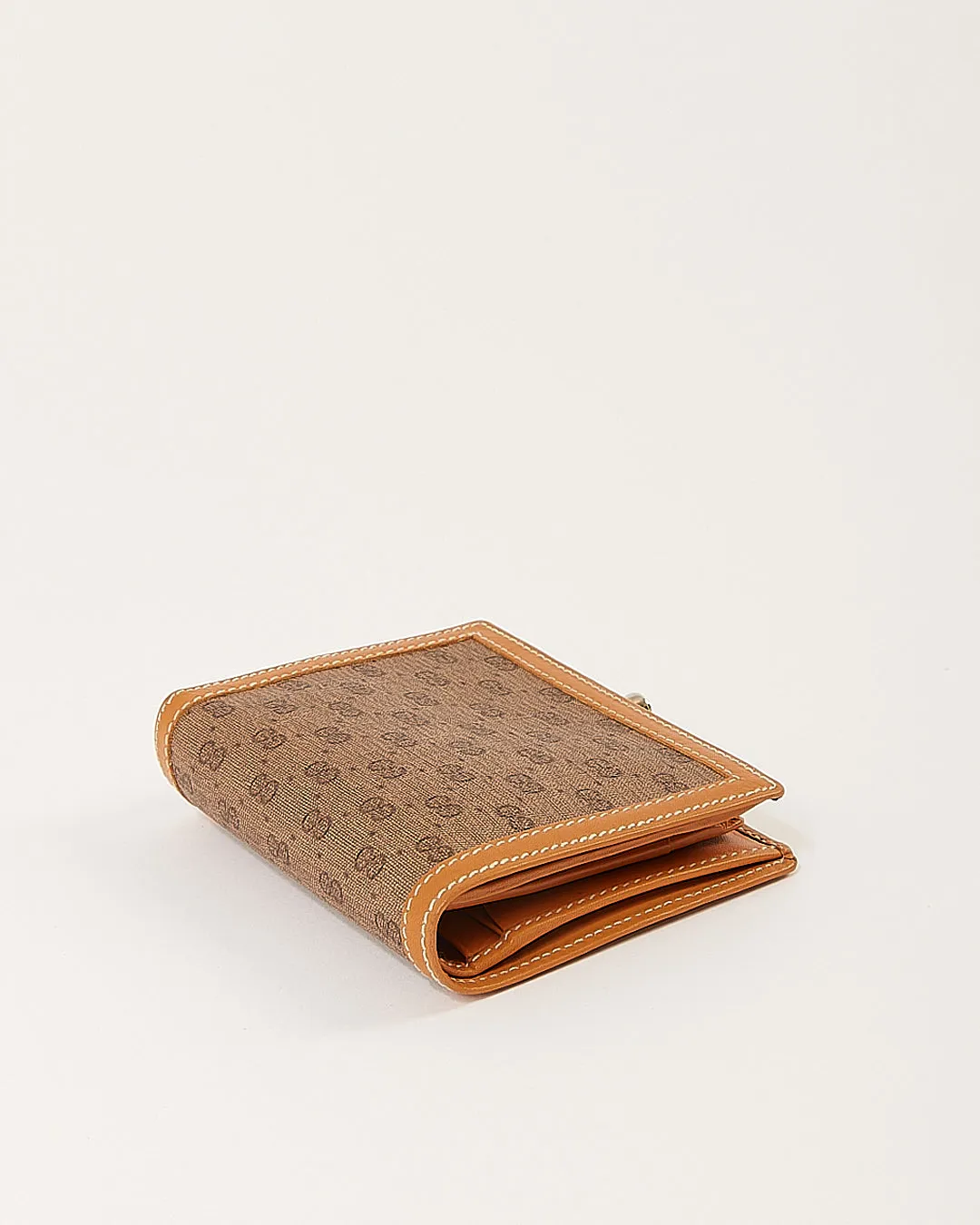 Gucci Vintage GG Micro Monogram Canvas French Compact Wallet