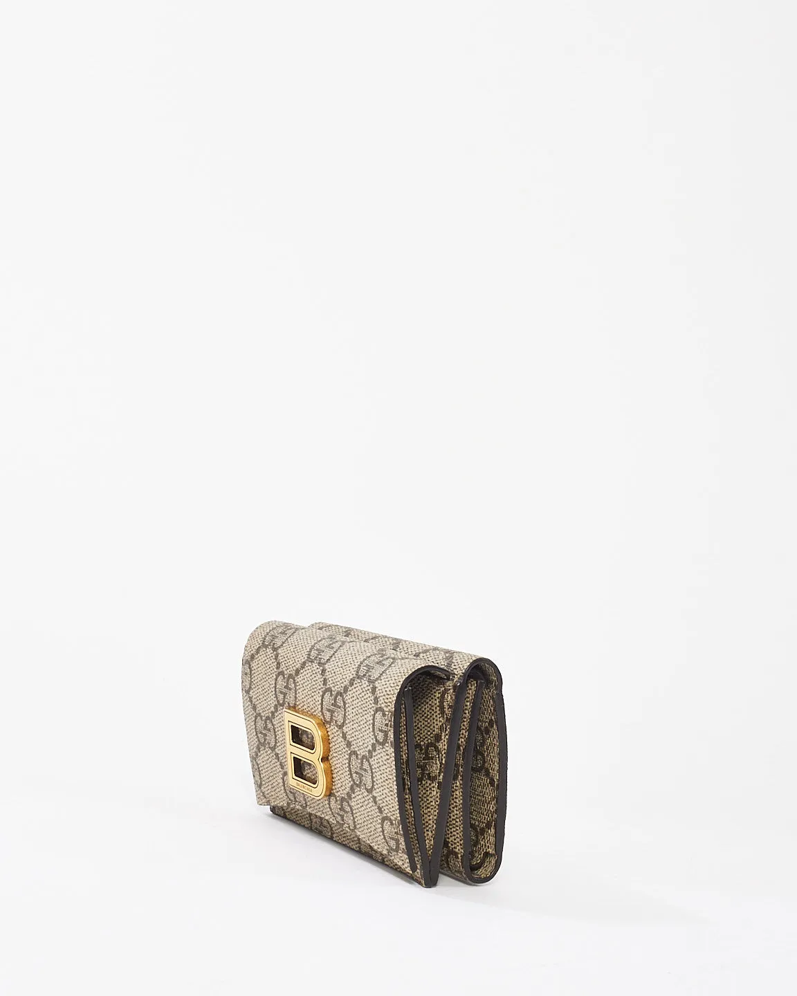 Gucci x Balenciaga The Hacker Project GG Supreme Coated Canvas Compact Wallet