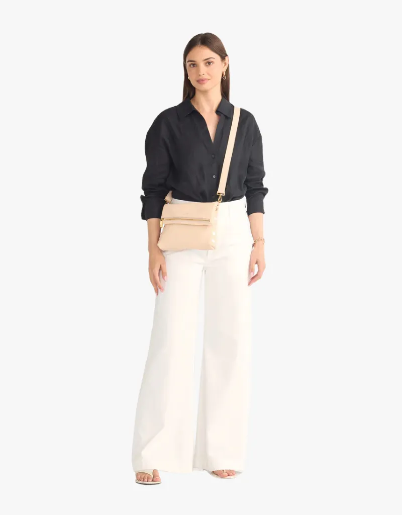 Hammitt VIP Medium Crossbody Clutch in Superbloom Pink & Gold