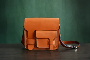 Handcrafted Genuine Leather Messenger Bag, Shoulder Bag, Men Bag D003