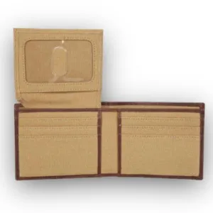 Harley-Davidson® Men's Patch Cotton Canvas & Leather Bi-Fold RFID Wallet