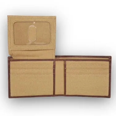 Harley-Davidson® Men's Patch Cotton Canvas & Leather Bi-Fold RFID Wallet