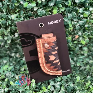 HOOEY  "KAI" TAN/BROWN/BLACK PATCHWORK KNIFE SHEATH