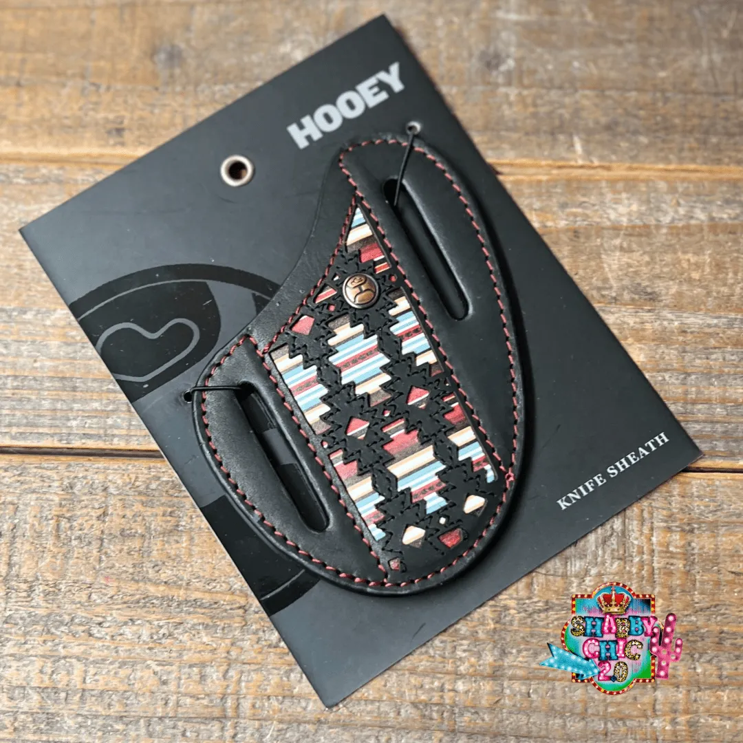 HOOEY  "SUNIZONA KNOCKOUT" PANCAKE KNIFE SHEATH BLACK/SERAPE