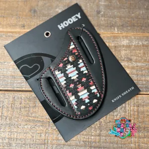HOOEY  "SUNIZONA KNOCKOUT" PANCAKE KNIFE SHEATH BLACK/SERAPE