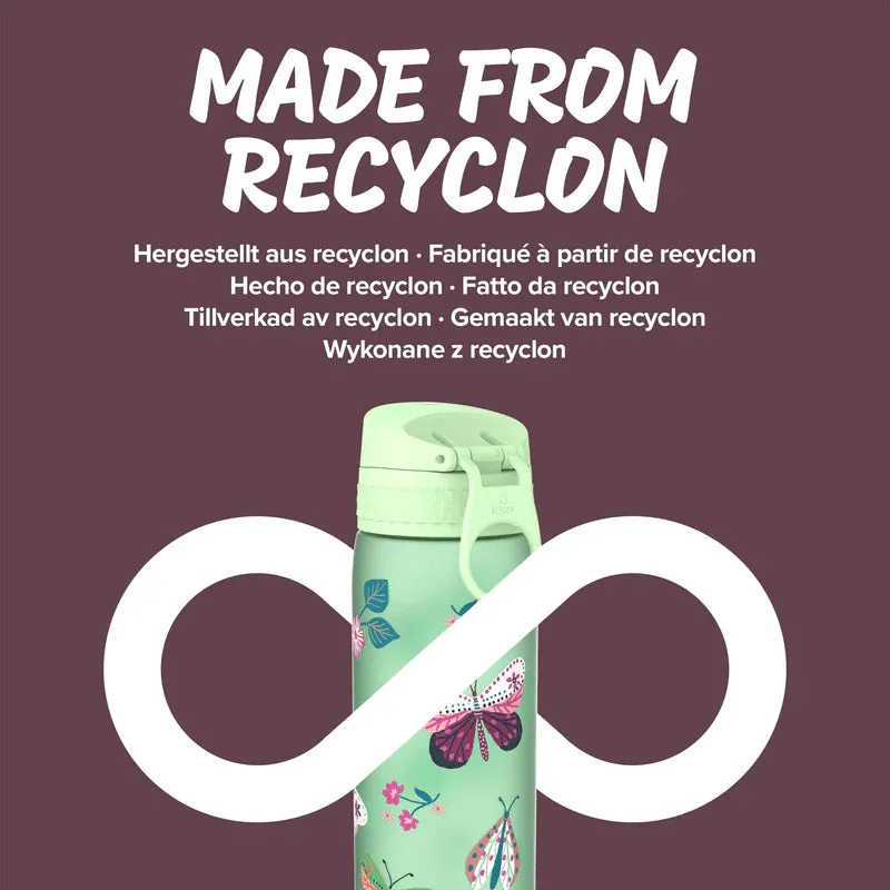 Ion8 Slim 600ml BPA Free, Water Bottle - Wild Butterfly