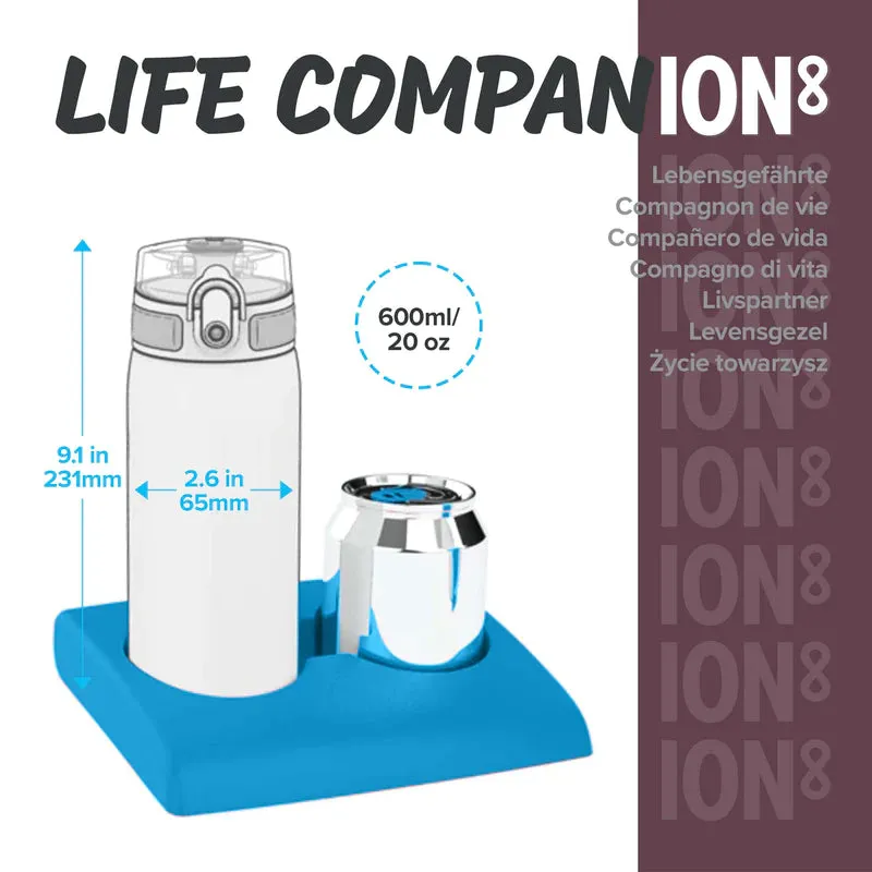 Ion8 Slim 600ml BPA Free, Water Bottle - Wild Butterfly