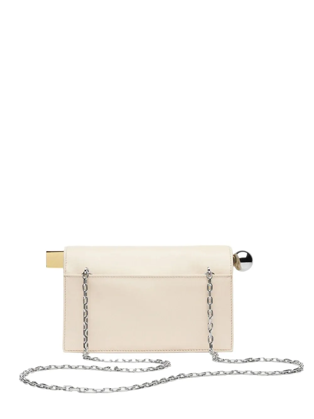 Jacquemus The Small Rond Carré Clutch in Light Ivory