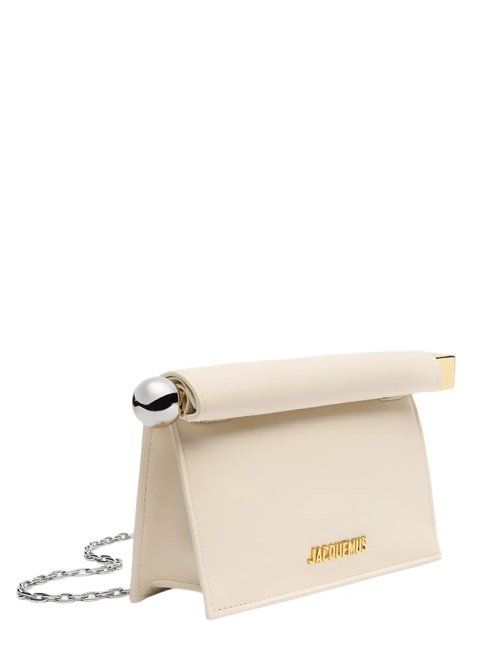Jacquemus The Small Rond Carré Clutch in Light Ivory