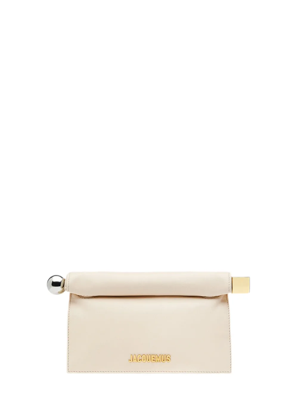 Jacquemus The Small Rond Carré Clutch in Light Ivory