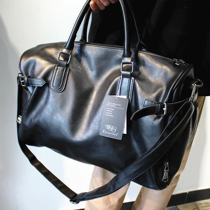 Large Faux Leather Travel Bag