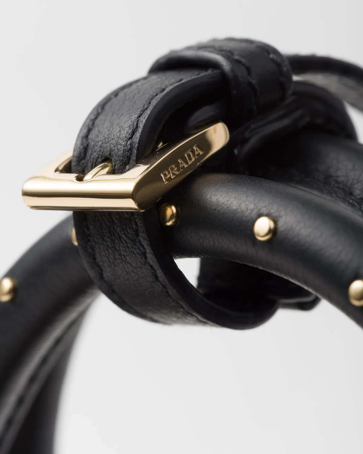 Large Prada Galleria Studded Leather Bag