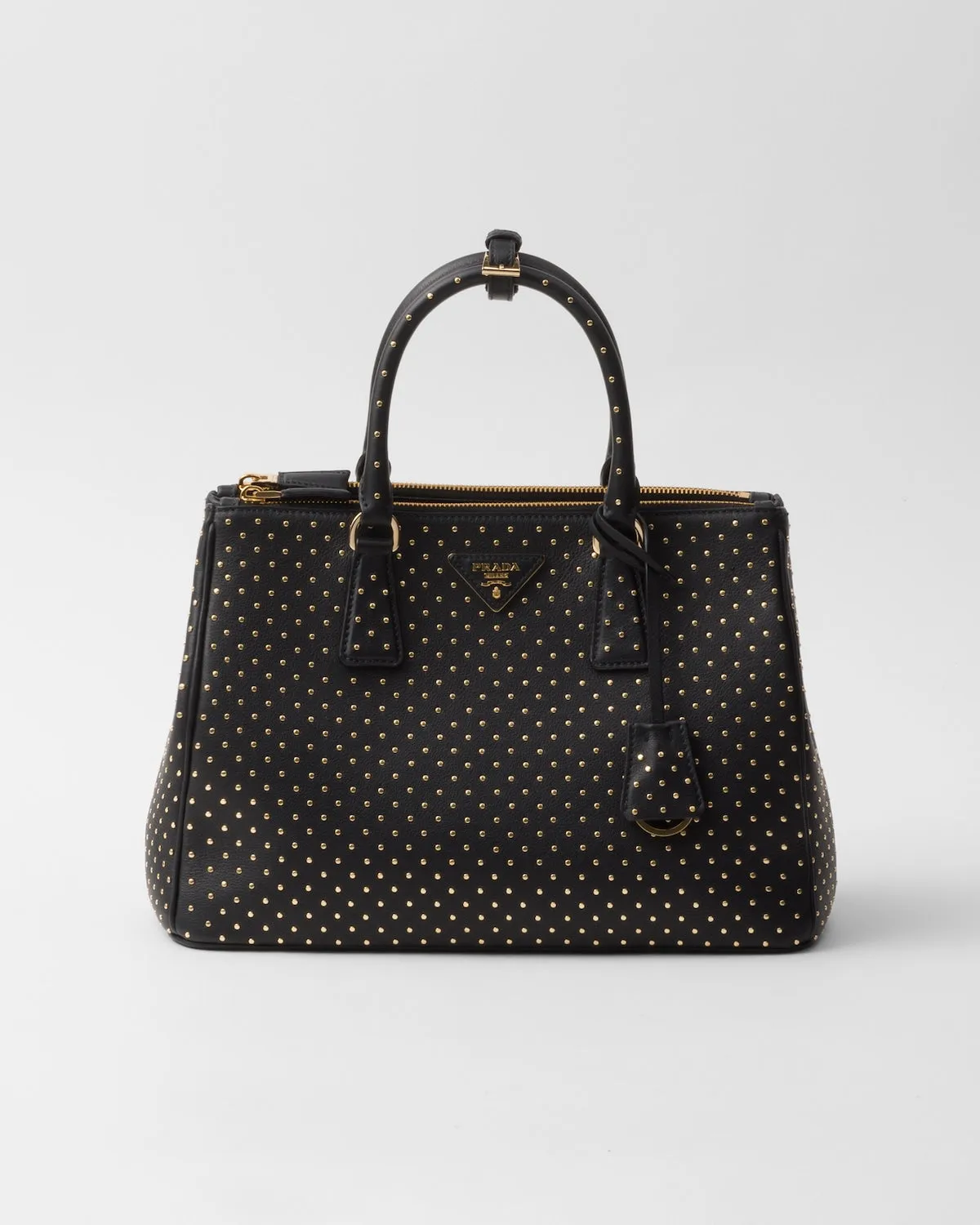 Large Prada Galleria Studded Leather Bag