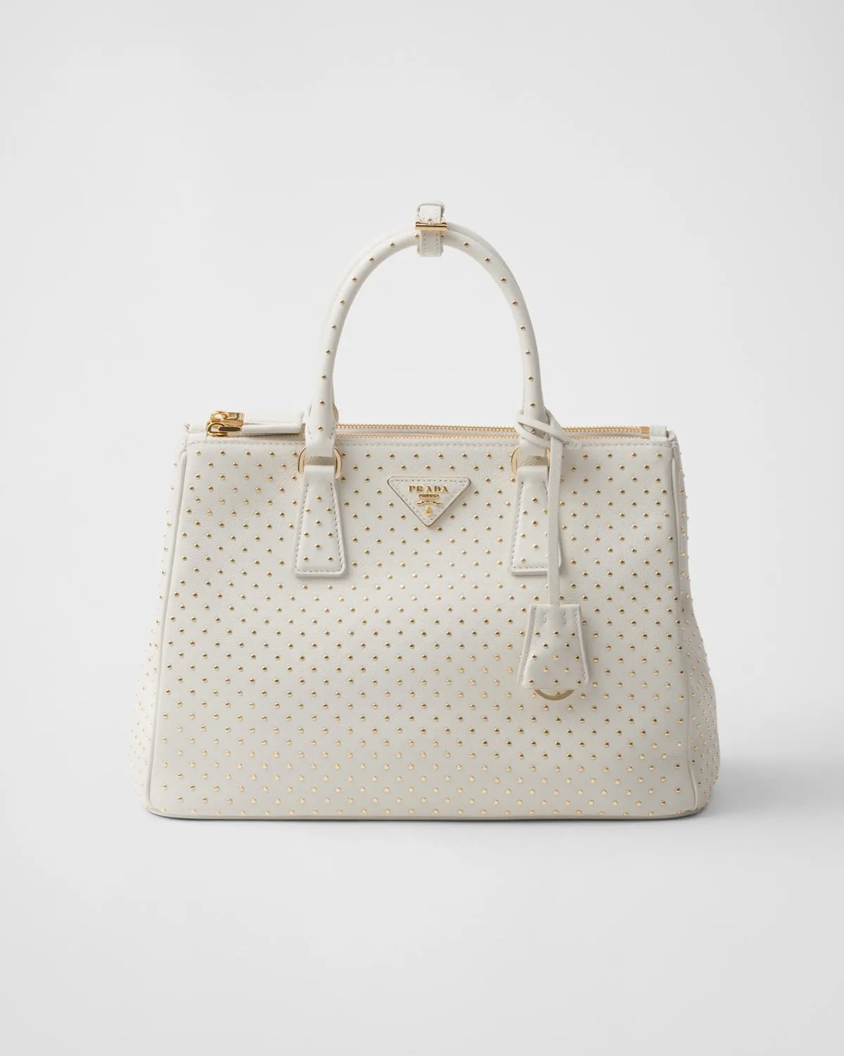Large Prada Galleria Studded Leather Bag