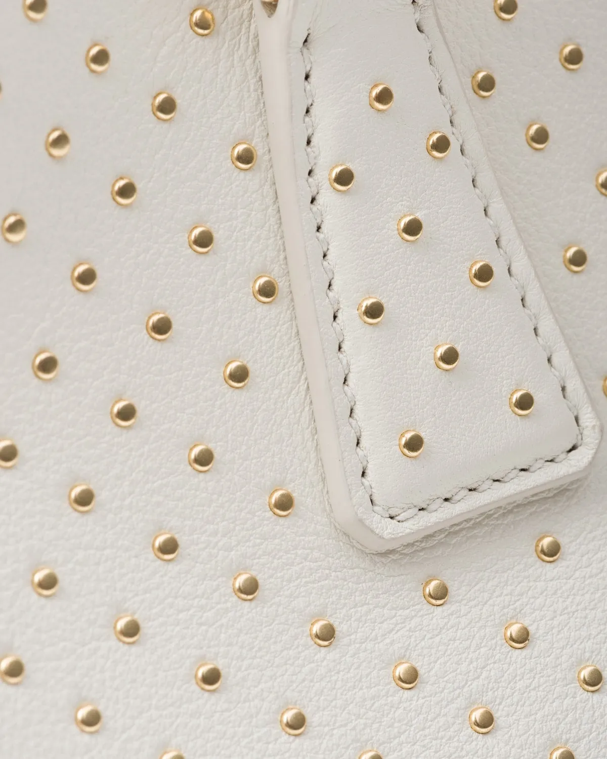 Large Prada Galleria Studded Leather Bag