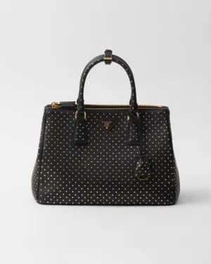 Large Prada Galleria Studded Leather Bag