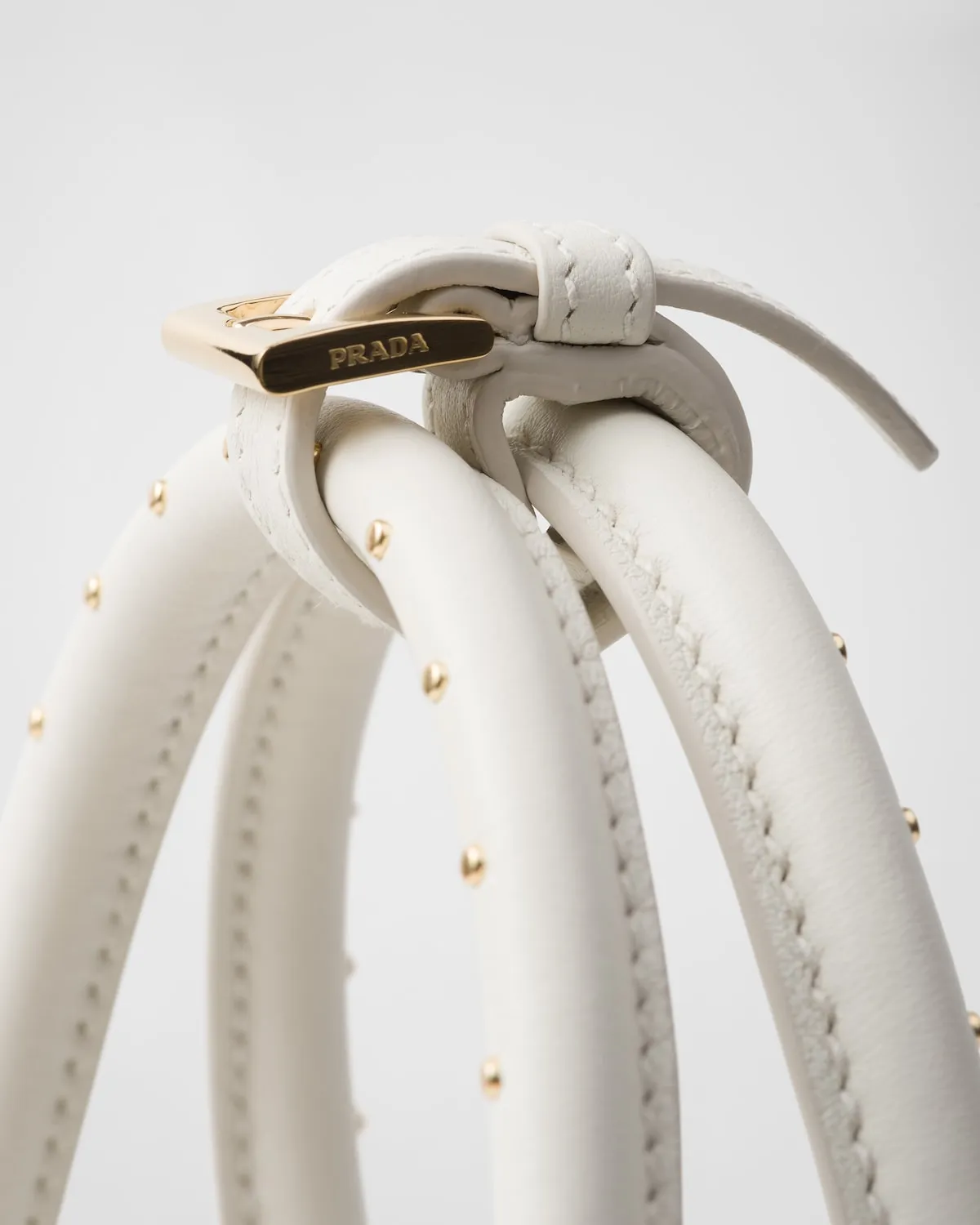 Large Prada Galleria Studded Leather Bag