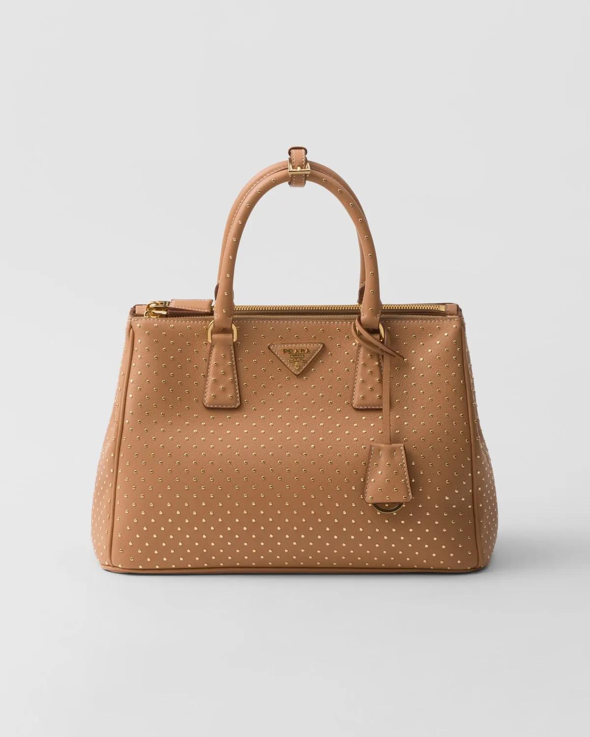 Large Prada Galleria Studded Leather Bag