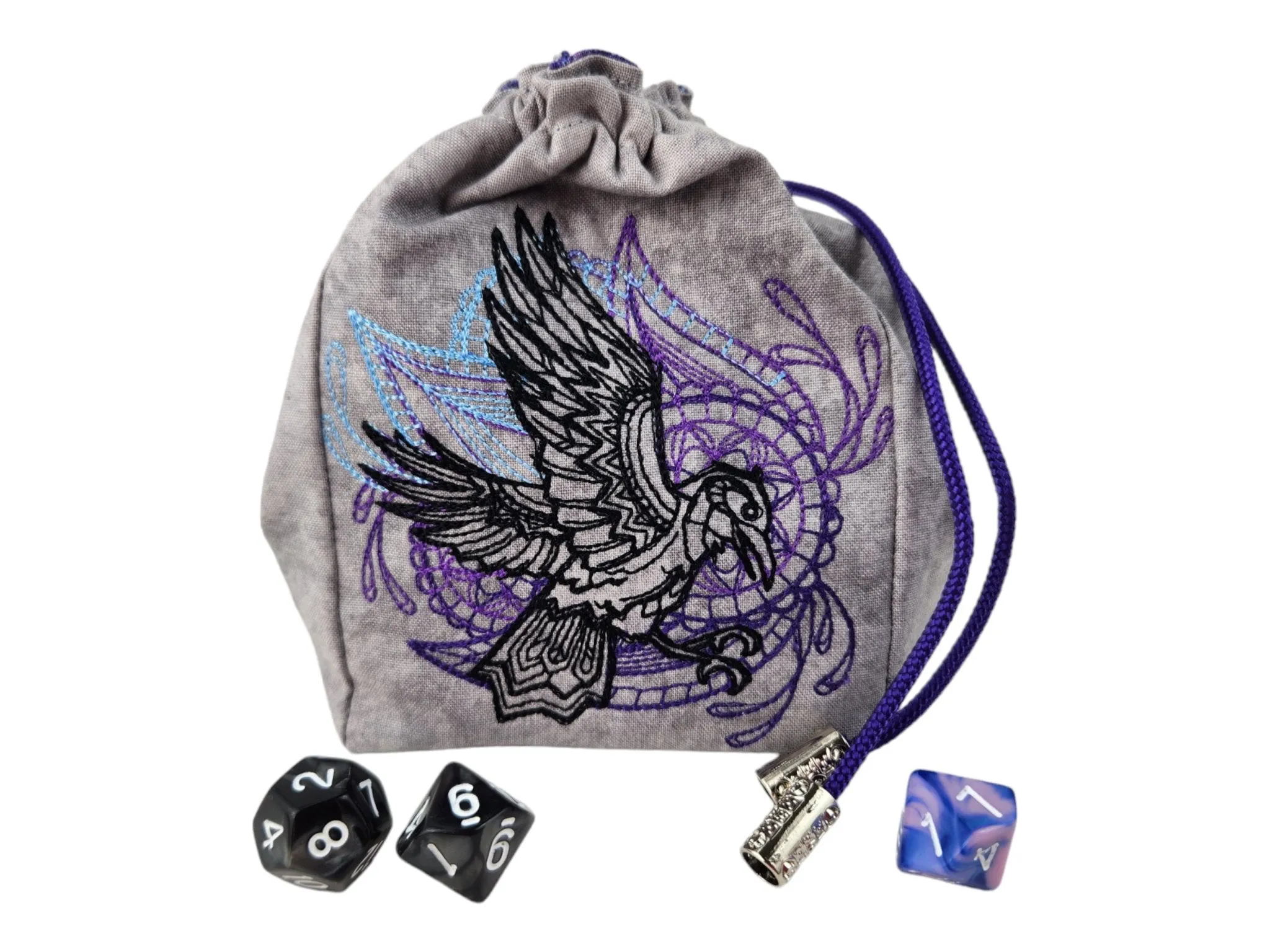 Large Raven Dice Bag