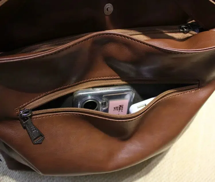 Large Soft Leather Crossbody Bag