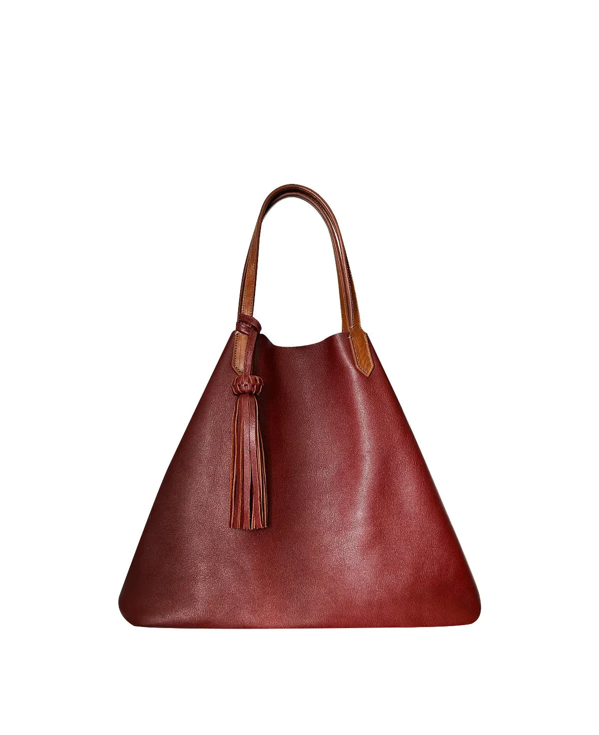 Large Tote Burgundy / Maroon Lidia Leather Bag