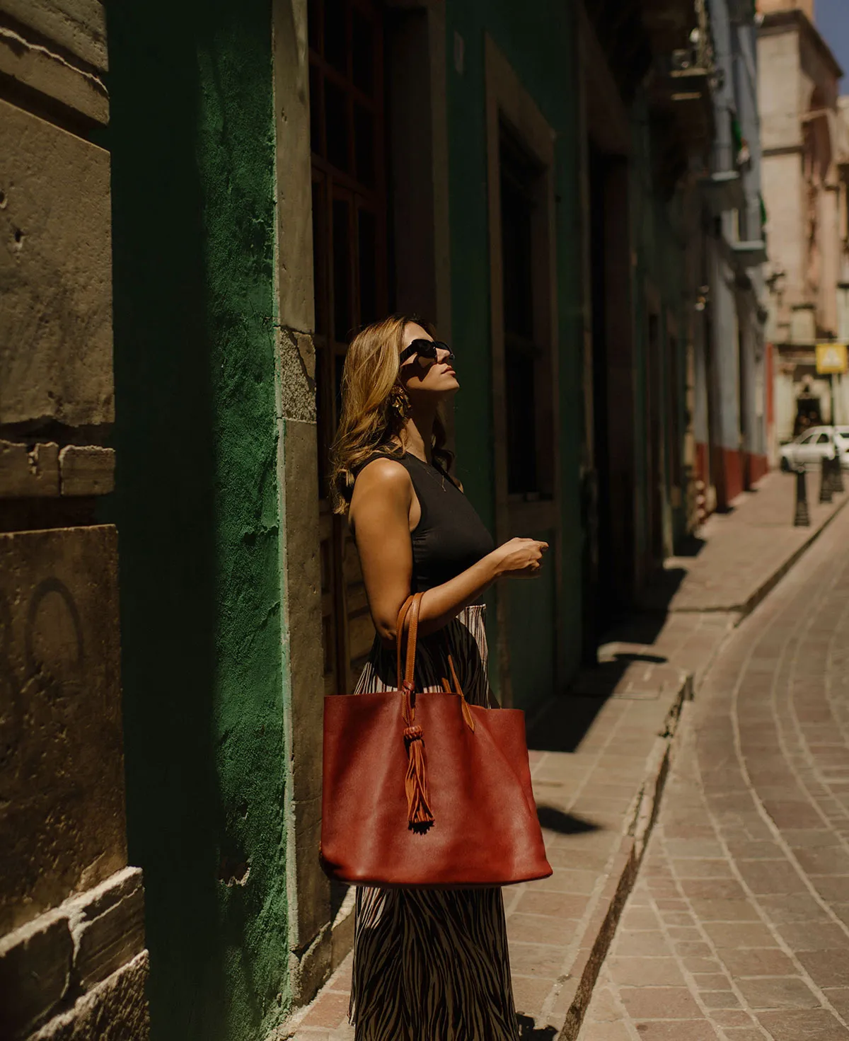 Large Tote Burgundy / Maroon Lidia Leather Bag