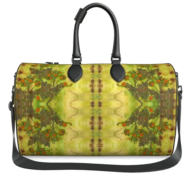 Leather Duffel Bag (WindSong Flower) RJSTH@Fabric #2 RJSTHS2021 RJS