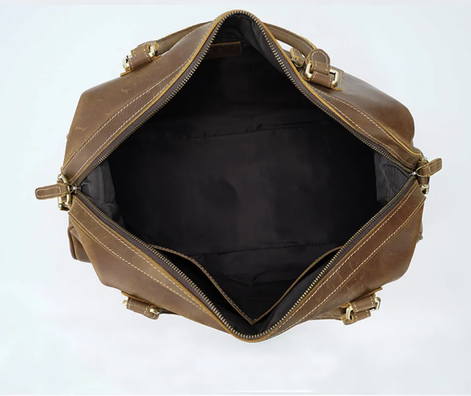 Leather Duffle Bag, Leather Weekender, Gym Bag, Vacation Duffel Bag, Travel Bag, Overnight Bag, Leather Holdall for Gift