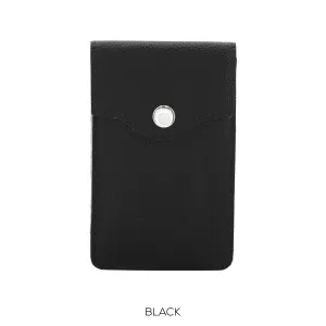 Leather Phone Button Crossbody bag in Black
