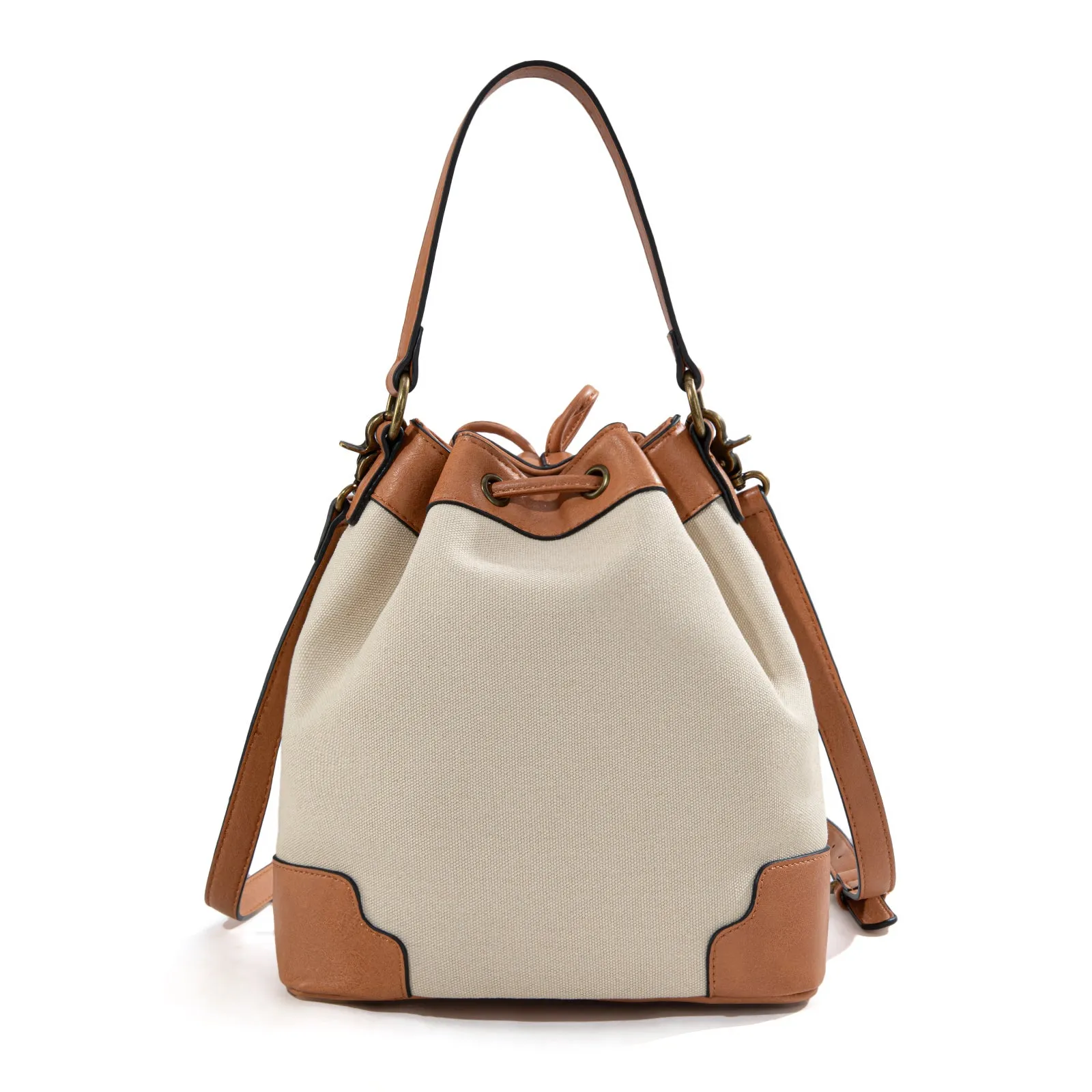 LEE53-003  LEE  Waxed Canvas Drawstring Hobo Bag/Crossbody