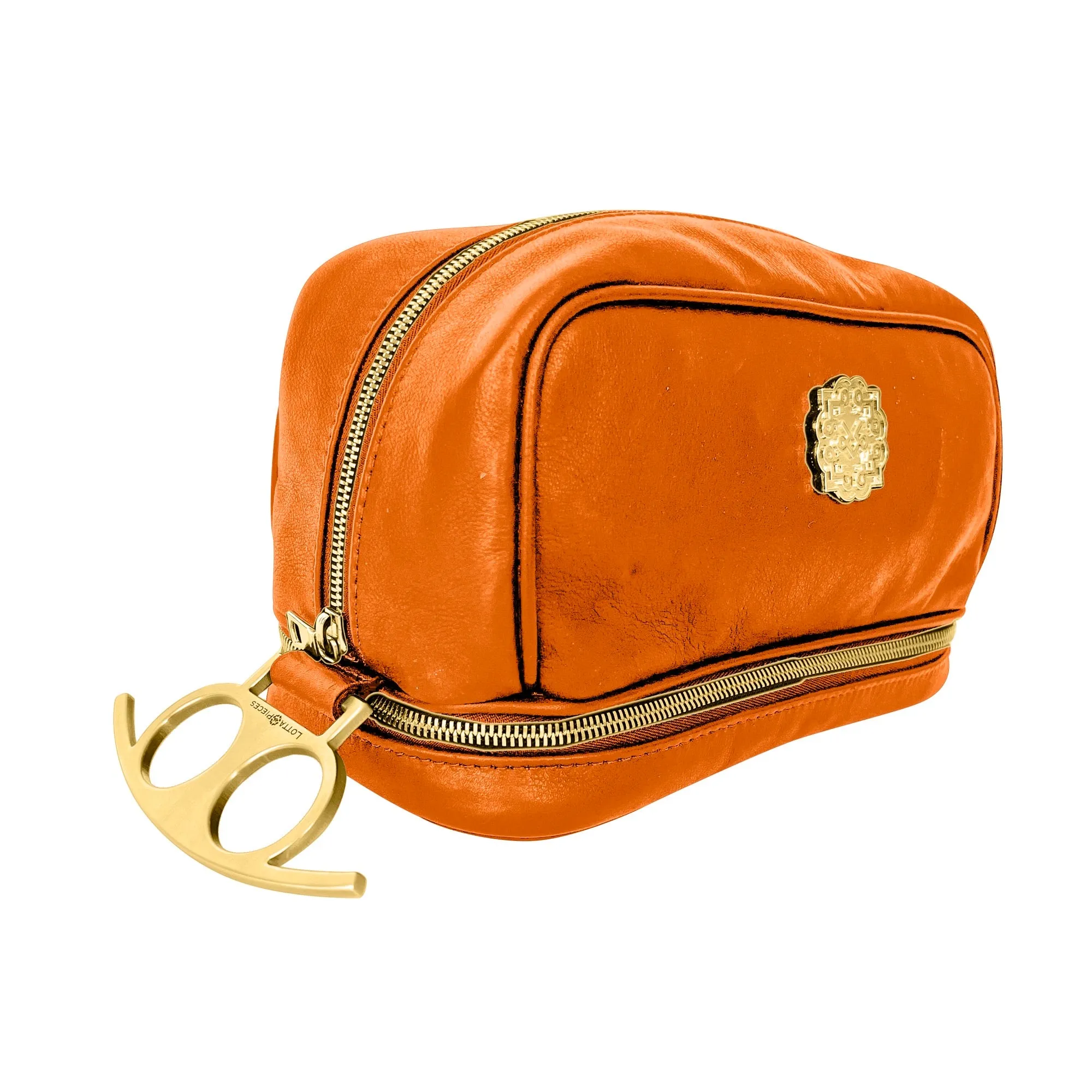 Lotta Pieces | 007 Leather Toiletry Bag With Hidden Compartments