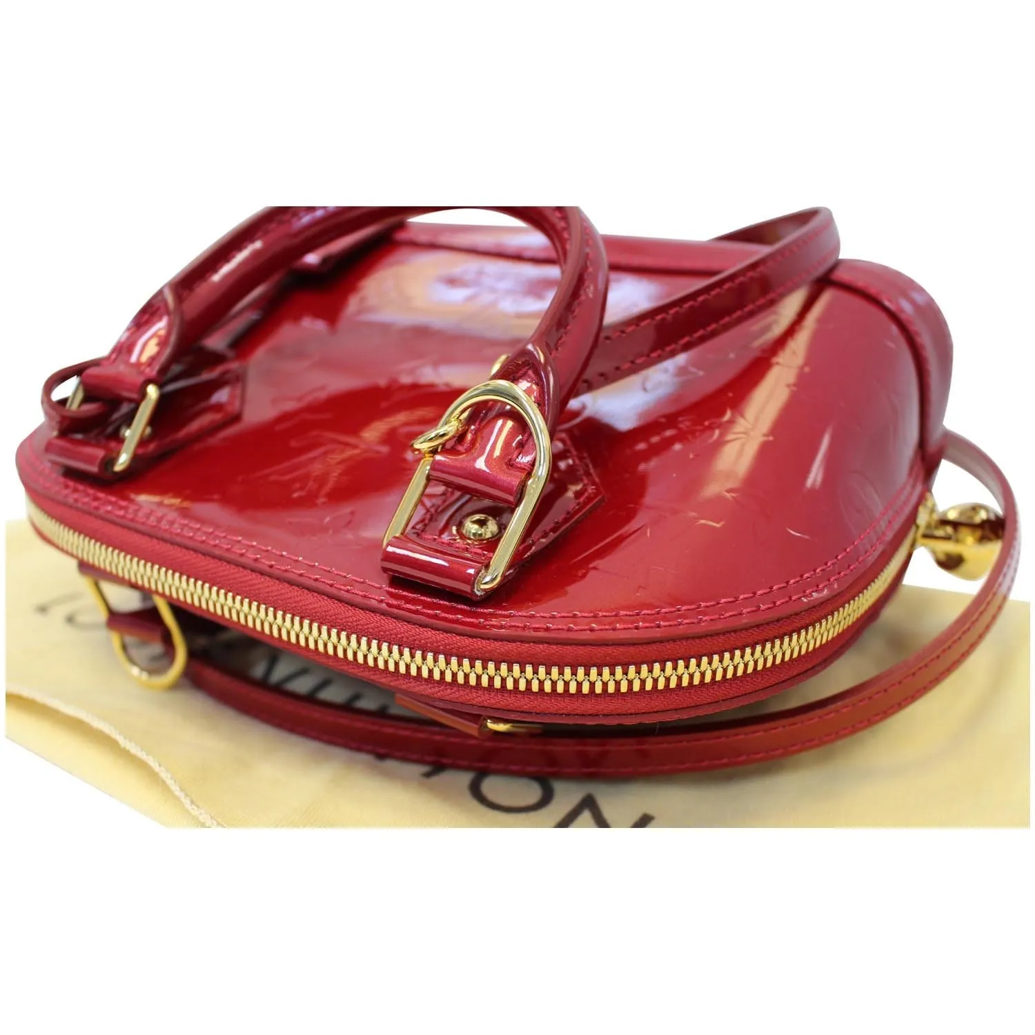 LOUIS VUITTON Alma BB Vernis Leather Satchel Crossbody Bag