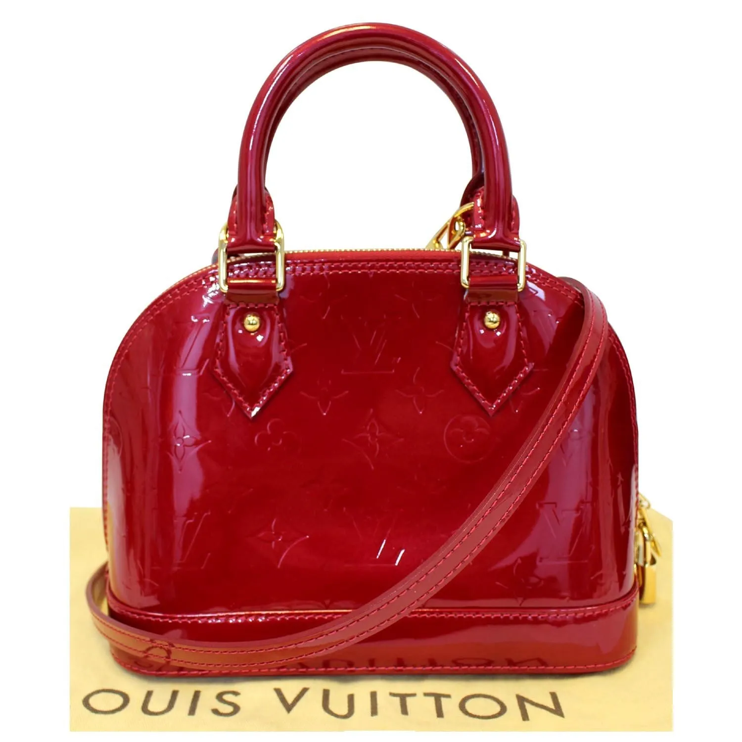LOUIS VUITTON Alma BB Vernis Leather Satchel Crossbody Bag