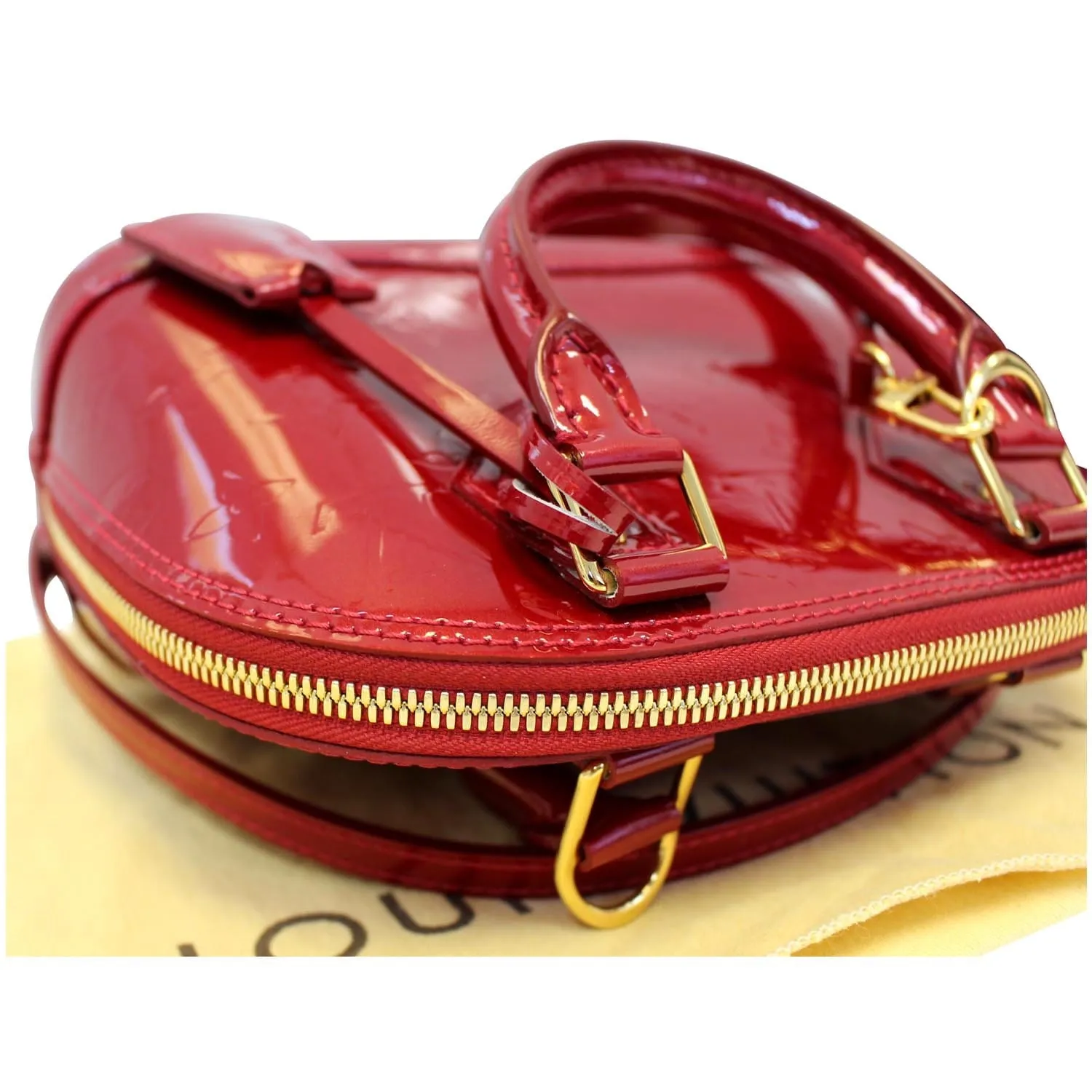 LOUIS VUITTON Alma BB Vernis Leather Satchel Crossbody Bag