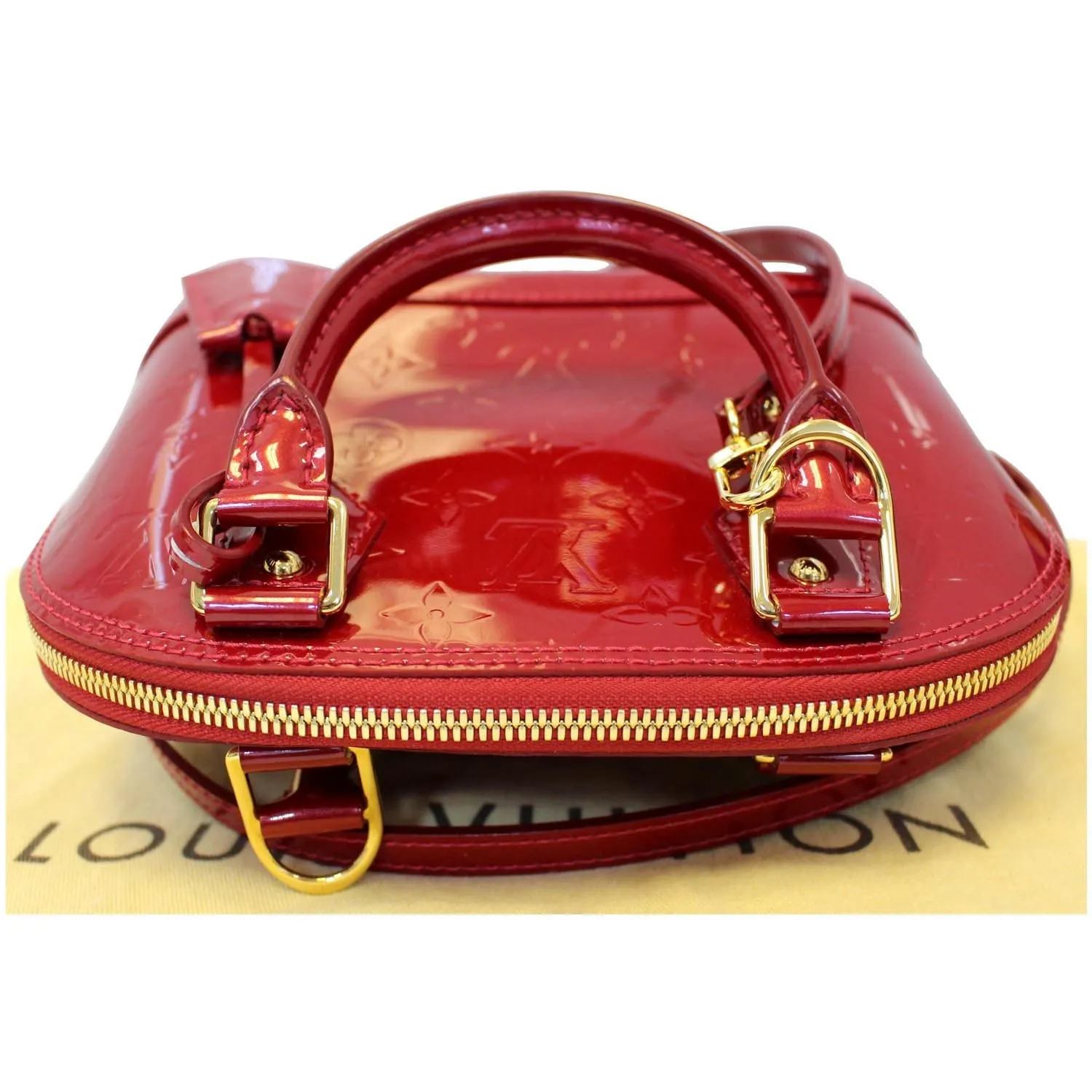 LOUIS VUITTON Alma BB Vernis Leather Satchel Crossbody Bag