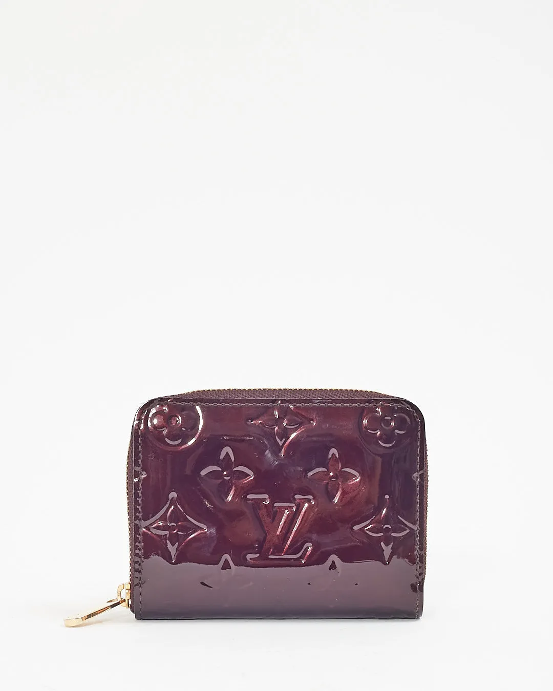 Louis Vuitton Amarante Vernis Monogram Patent Compact Zippy Wallet