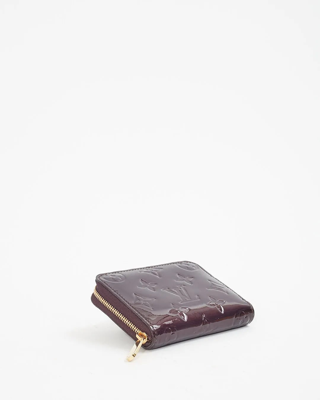 Louis Vuitton Amarante Vernis Monogram Patent Compact Zippy Wallet
